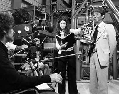 Ohkawa giving a media interview in 1979
